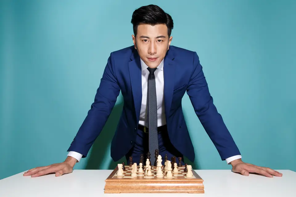 Business strategy represented through a chess decision